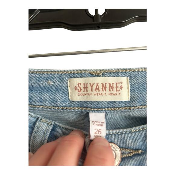 Shyanne Jeans Women 26 Long Super Flare Distressed Bell Bottom Western jeans - Picture 9 of 11